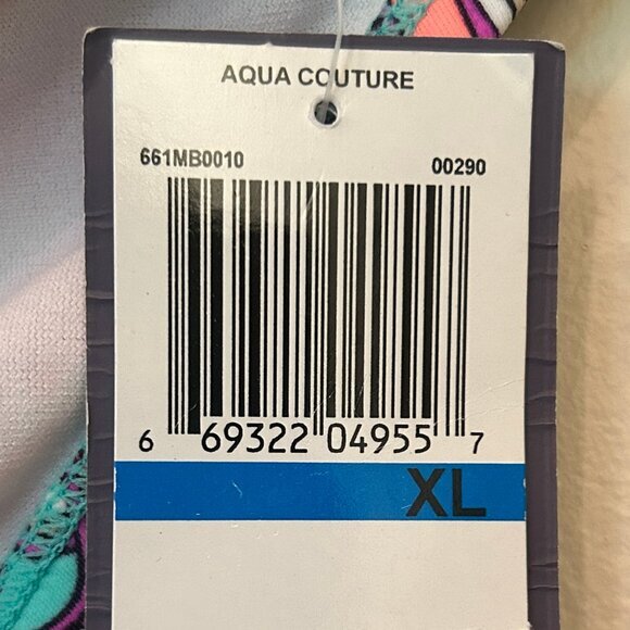 NWT Aqua Couture multicolor paisley swim bottom sz XL - Picture 3 of 10